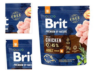 Brit Premium by Nature granuly Adult M kura 1 kg 4