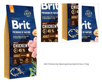 Brit Premium by Nature granuly Adult M kura 15 kg 1