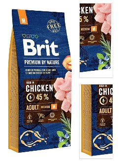 Brit Premium by Nature granuly Adult M kura 15 kg 3