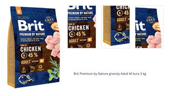 Brit Premium by Nature granuly Adult M kura 3 kg 1