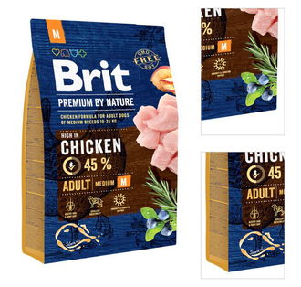 Brit Premium by Nature granuly Adult M kura 3 kg 3