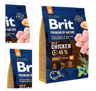 Brit Premium by Nature granuly Adult M kura 3 kg 4