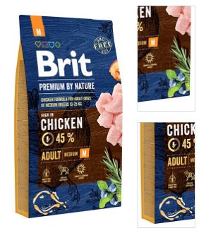 Brit Premium by Nature granuly Adult M kura 8 kg 3