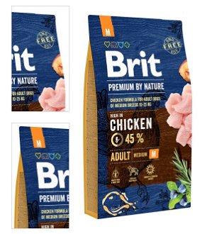 Brit Premium by Nature granuly Adult M kura 8 kg 4