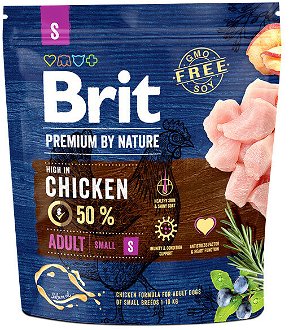 Brit Premium by Nature granuly Adult S kura 1 kg