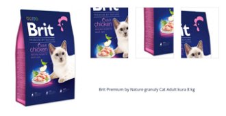 Brit Premium by Nature granuly Cat Adult kura 8 kg 1