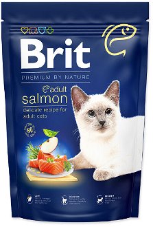 Brit Premium by Nature granuly Cat Adult losos 1,5 kg