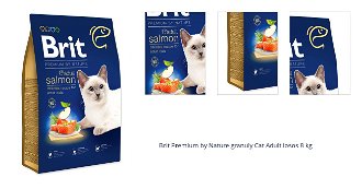 Brit Premium by Nature granuly Cat Adult losos 8 kg 1