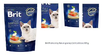 Brit Premium by Nature granuly Cat Adult losos 800 g 1