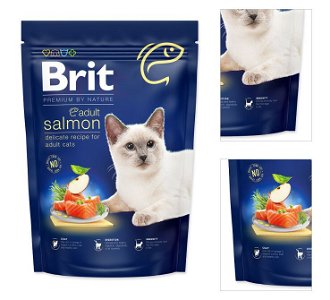 Brit Premium by Nature granuly Cat Adult losos 800 g 3