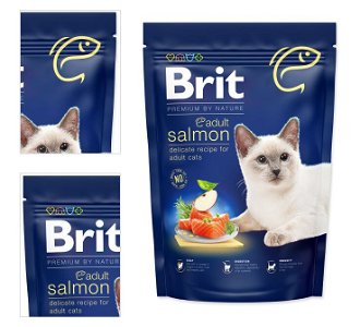 Brit Premium by Nature granuly Cat Adult losos 800 g 4