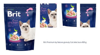 Brit Premium by Nature granuly Cat Adut kura 800 g 1