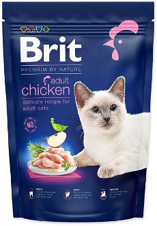 Brit Premium by Nature granuly Cat Adut kura 800 g