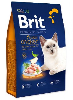 Brit Premium by Nature granuly Cat Indoor kura 8 kg 2
