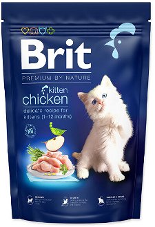 Brit Premium by Nature granuly Cat Kitten kura 1,5 kg
