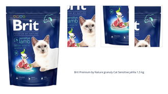 Brit Premium by Nature granuly Cat Sensitive jahňa 1,5 kg 1