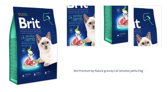 Brit Premium by Nature granuly Cat Sensitive jahňa 8 kg 1