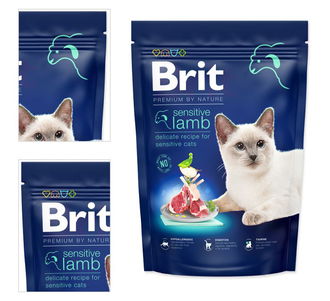 Brit Premium by Nature granuly Cat Sensitive jahňa 800 g 4