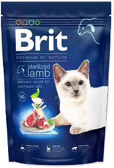 Brit Premium by Nature granuly Cat Sterilized jahňa 1,5 kg 2