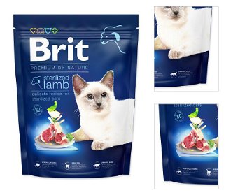 Brit Premium by Nature granuly Cat Sterilized jahňa 300 g 3