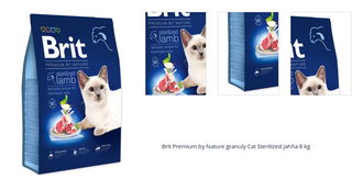 Brit Premium by Nature granuly Cat Sterilized jahňa 8 kg 1