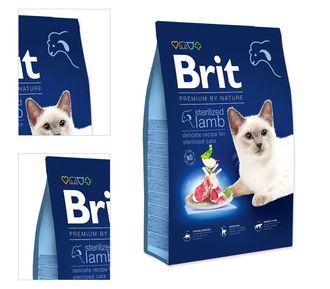 Brit Premium by Nature granuly Cat Sterilized jahňa 8 kg 4