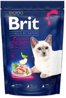 Brit Premium by Nature granuly Cat Sterilized kura 1,5 kg