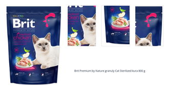 Brit Premium by Nature granuly Cat Sterilized kura 800 g 1