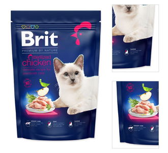 Brit Premium by Nature granuly Cat Sterilized kura 800 g 3