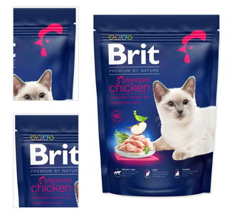 Brit Premium by Nature granuly Cat Sterilized kura 800 g 4