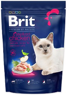 Brit Premium by Nature granuly Cat Sterilized kura 800 g