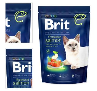 Brit Premium by Nature granuly Cat Sterilized losos 1,5 kg 4