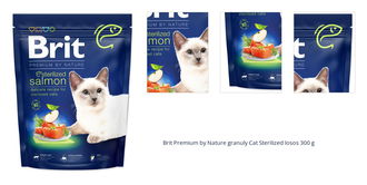 Brit Premium by Nature granuly Cat Sterilized losos 300 g 1