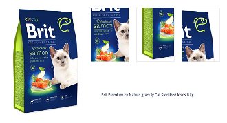 Brit Premium by Nature granuly Cat Sterilized losos 8 kg 1