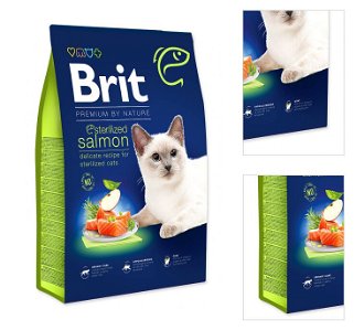 Brit Premium by Nature granuly Cat Sterilized losos 8 kg 3