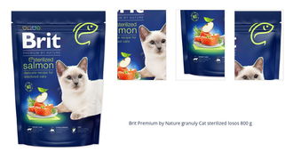 Brit Premium by Nature granuly Cat sterilized losos 800 g 1