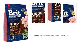 Brit Premium by Nature granuly Junior kura L 3 kg 1