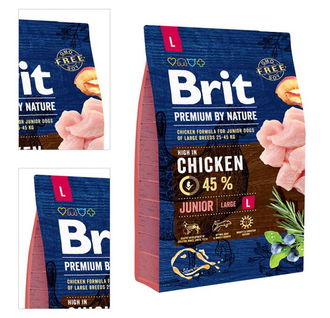 Brit Premium by Nature granuly Junior kura L 3 kg 4