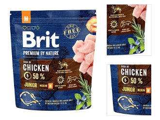 Brit Premium by Nature granuly Junior M kura 1 kg 3