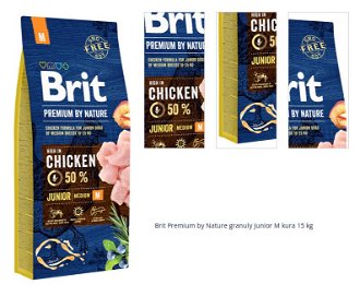 Brit Premium by Nature granuly Junior M kura 15 kg 1
