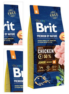 Brit Premium by Nature granuly Junior M kura 15 kg 4