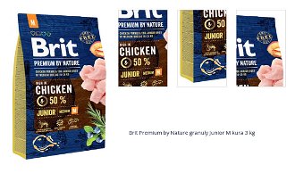 Brit Premium by Nature granuly Junior M kura 3 kg 1