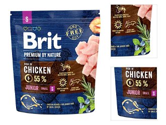 Brit Premium by Nature granuly Junior S kura 1 kg 3