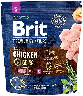 Brit Premium by Nature granuly Junior S kura 1 kg
