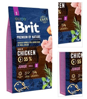 Brit Premium by Nature granuly Junior S kura 8 kg 3