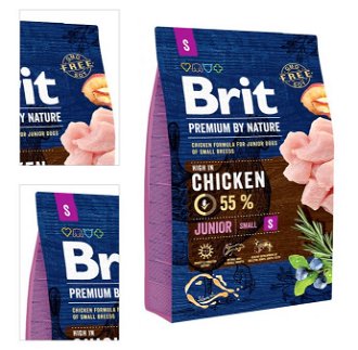 Brit Premium by Nature granuly Junior S kuracie 3 kg 4