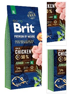 Brit Premium by Nature granuly Junior XL kura 15 kg 3