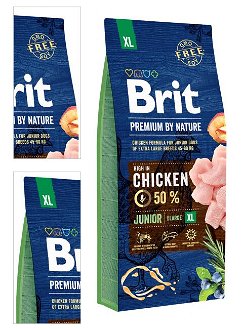 Brit Premium by Nature granuly Junior XL kura 15 kg 4