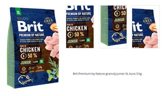 Brit Premium by Nature granuly Junior XL kura 3 kg 1