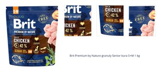 Brit Premium by Nature granuly Senior kura S+M 1 kg 1